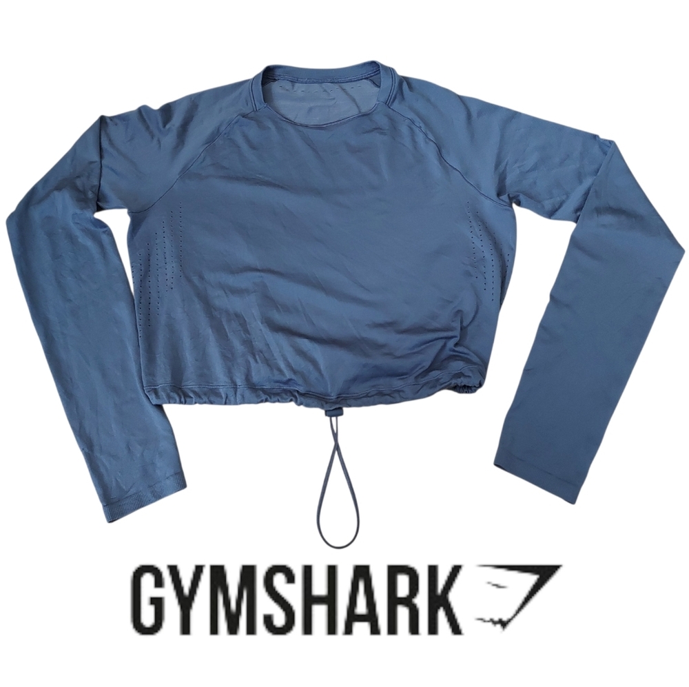 Gymshark Blue Cropped Super Light Top
